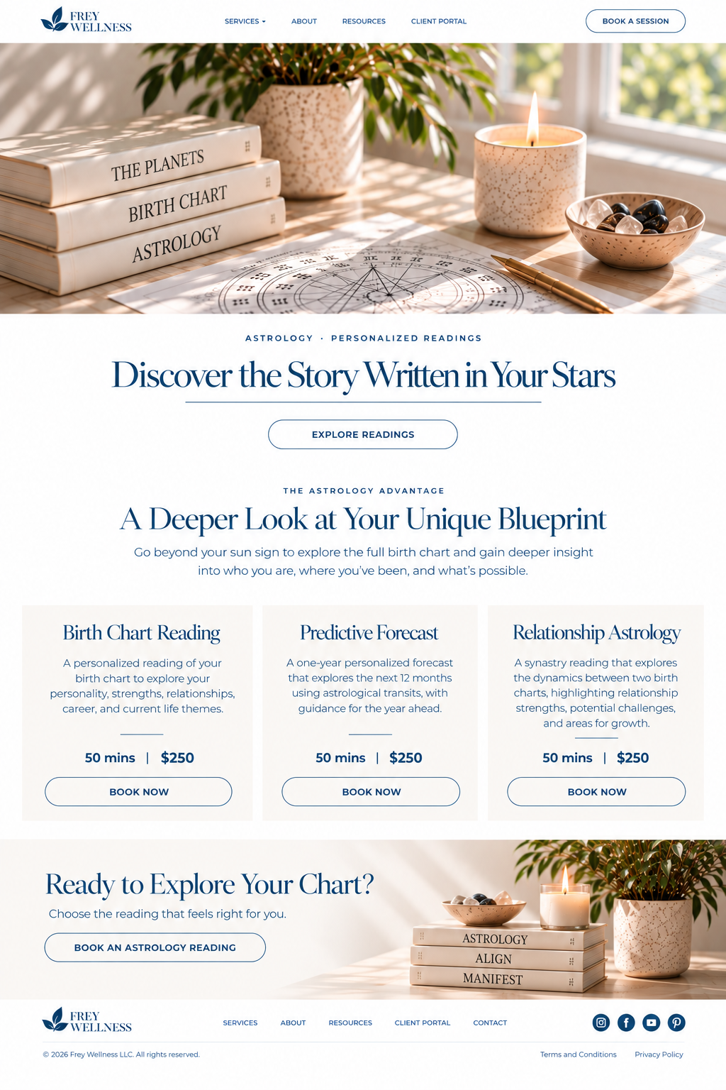 Astrology in a calm natural setting
