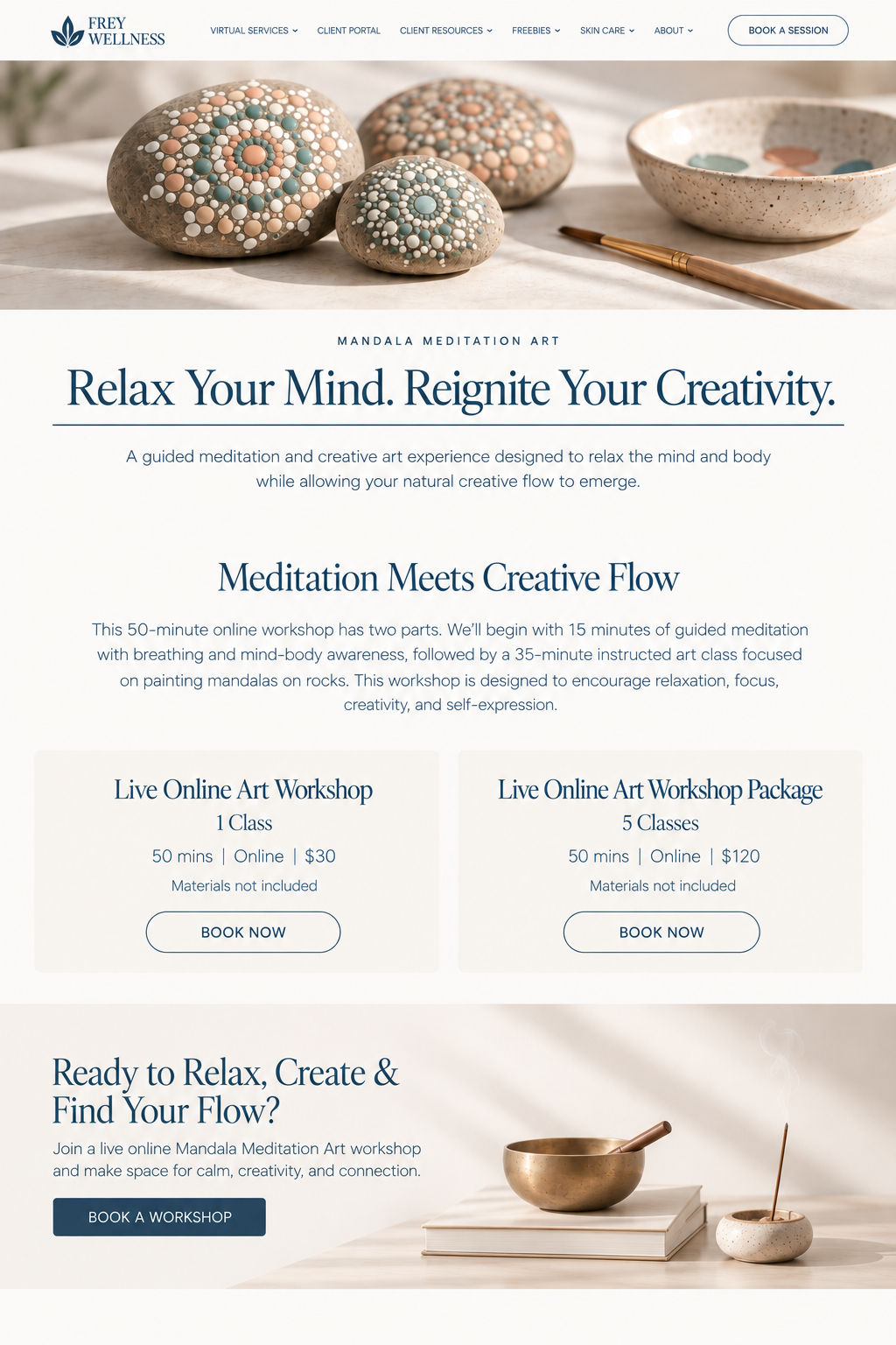 Mandala Meditation Art in a calm natural setting