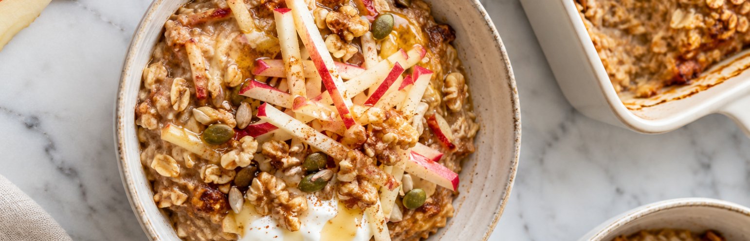 Apple, Cinnamon & Cardamom Baked Oats