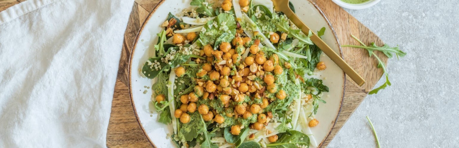 Fennel, Quinoa & Toasted Chickpea Salad
