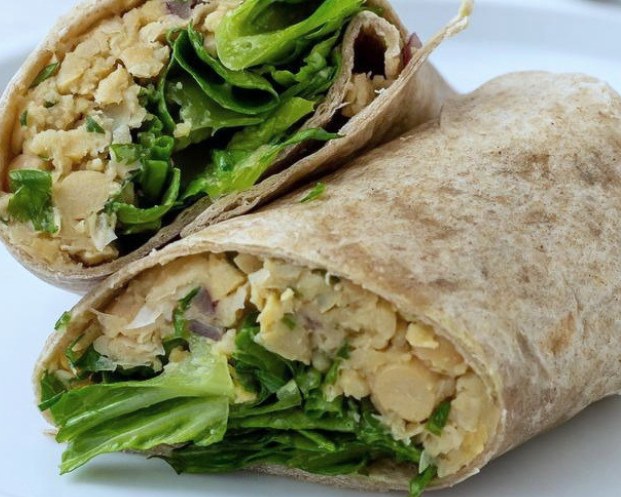 Smashed Chickpea Salad Wrap