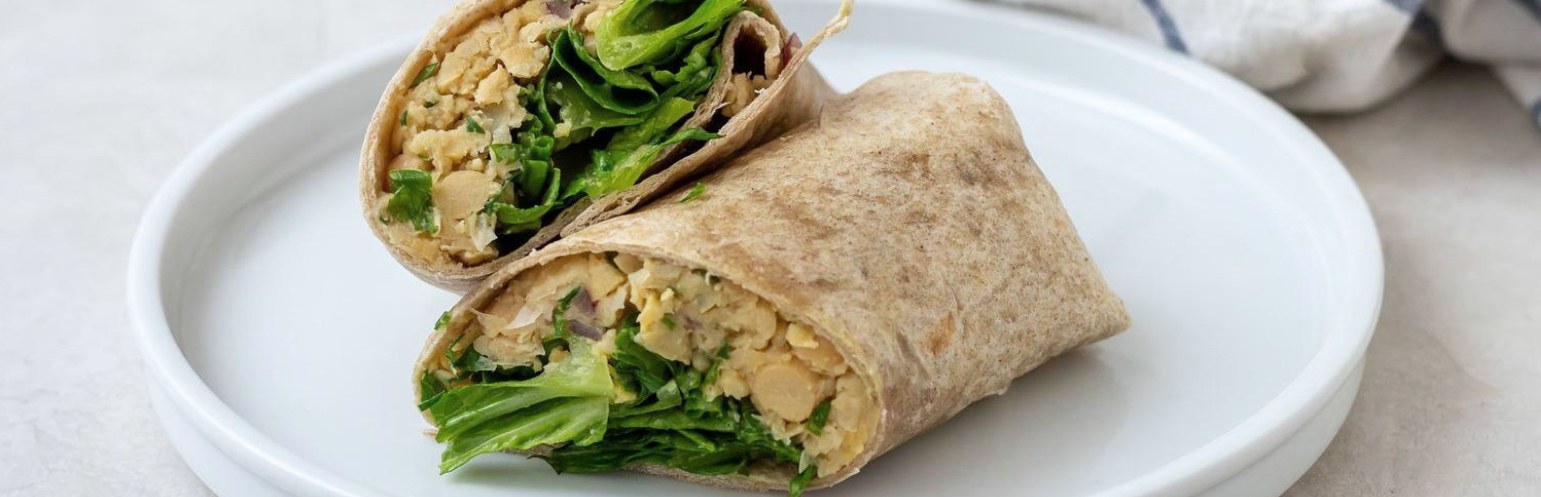 Smashed Chickpea Salad Wrap